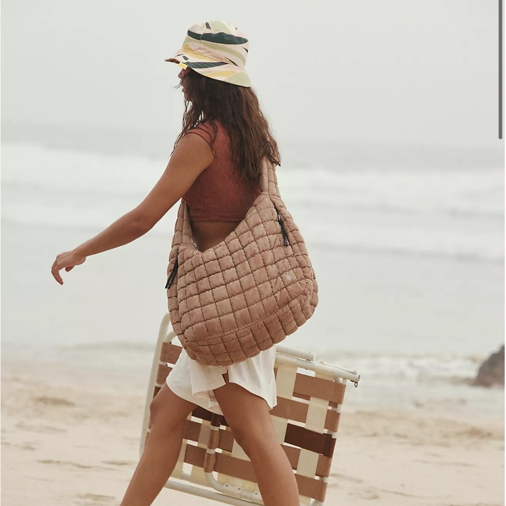 Free people quilted carryall bag - desert sands